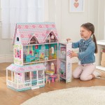 Casuta din lemn de papusi  Abbey Manor Dollhouse KidKraft- Extensibila cu mansarda